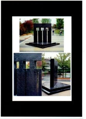 Fontaine, Lycée Montchapet, Dijon - Ardoise - 1991
