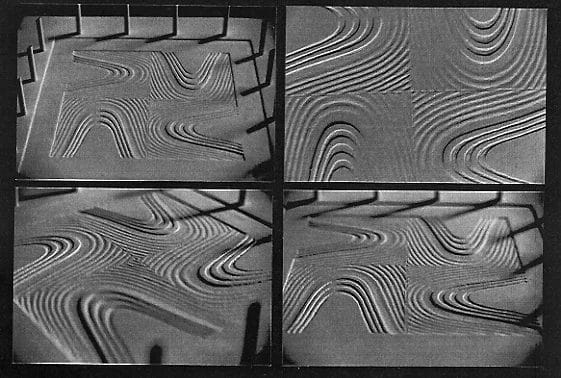 Etude pour une place avec parcours d'eau, La Roche Vineuse, 71 - 1999